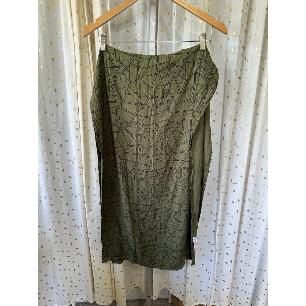Wehi Designs Hawaiian Aloha Olive Green Graphic Print Scarf Shawl Headwrap